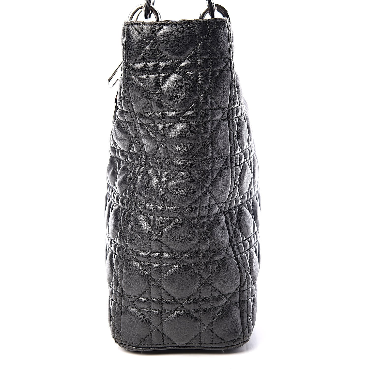 Christian Dior Lambskin Cannage Large Lady Dior Black 17 of 24