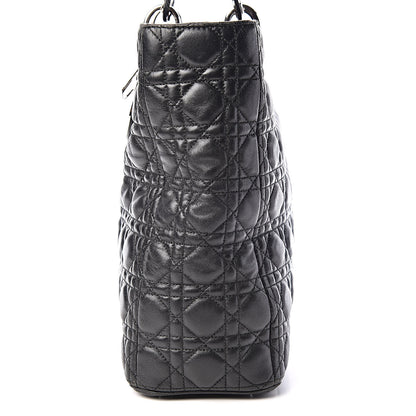 Christian Dior Lambskin Cannage Large Lady Dior Black 17 of 24