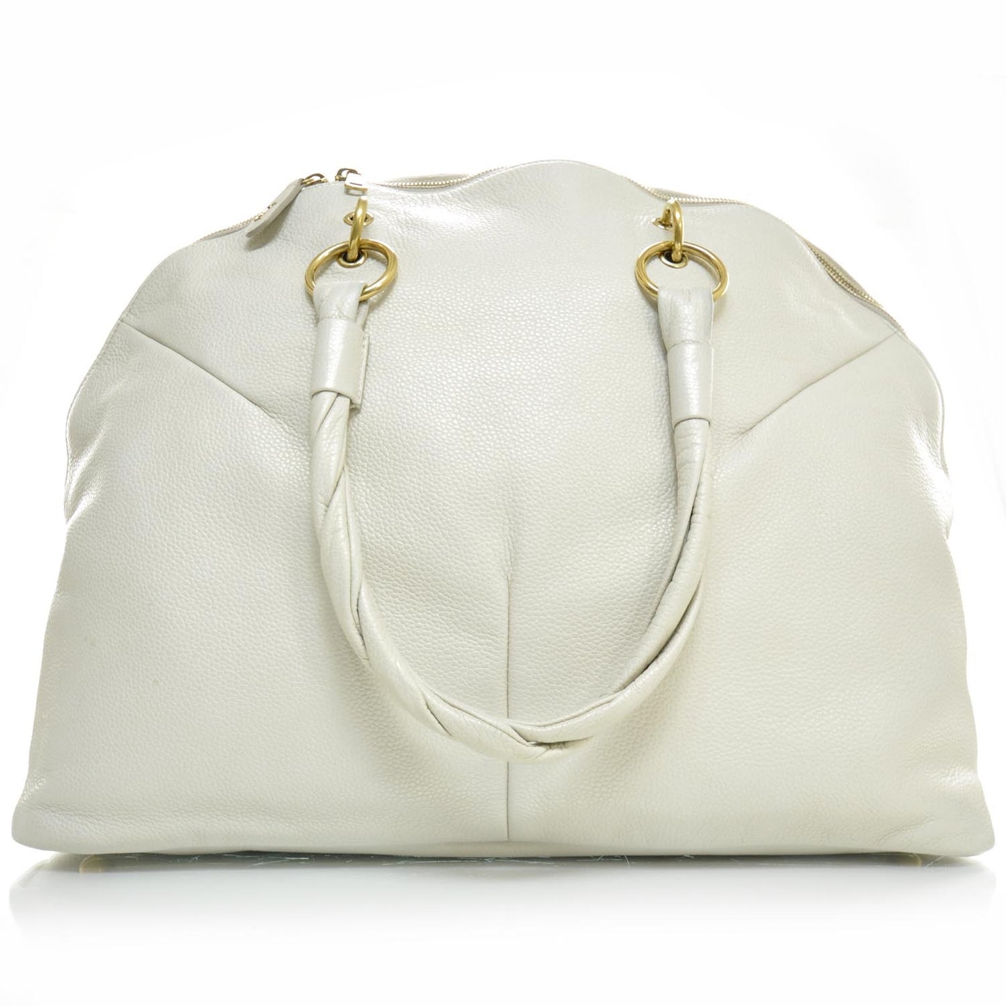 Leather Large Calypso Tote Ivory