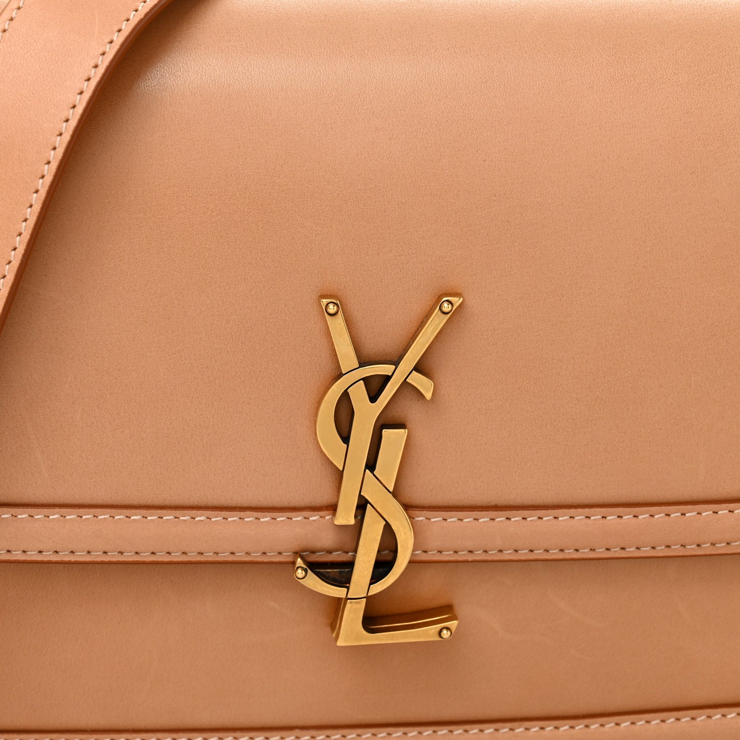 Box Calfskin Monogram Medium Solferino Satchel Natural Tan