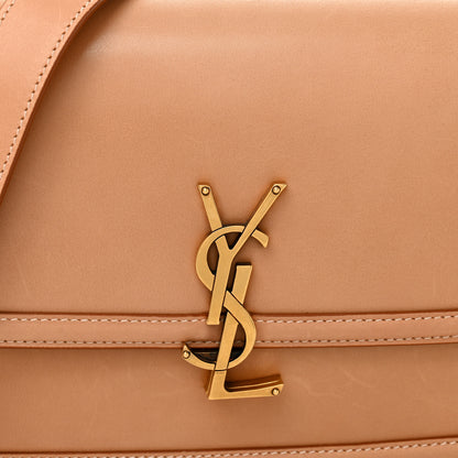 Saint Laurent Box Calfskin Monogram Medium Solferino Satchel Natural Tan 7 of 9