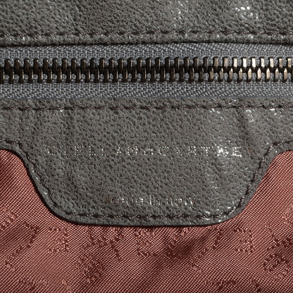 Stella McCartney Faux Leather Shaggy Deer Falabella Fold Over Tote Grey 6 of 9
