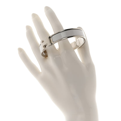 Hermes Enamel Narrow Clic Clac H Bracelet PM White 2 of 4