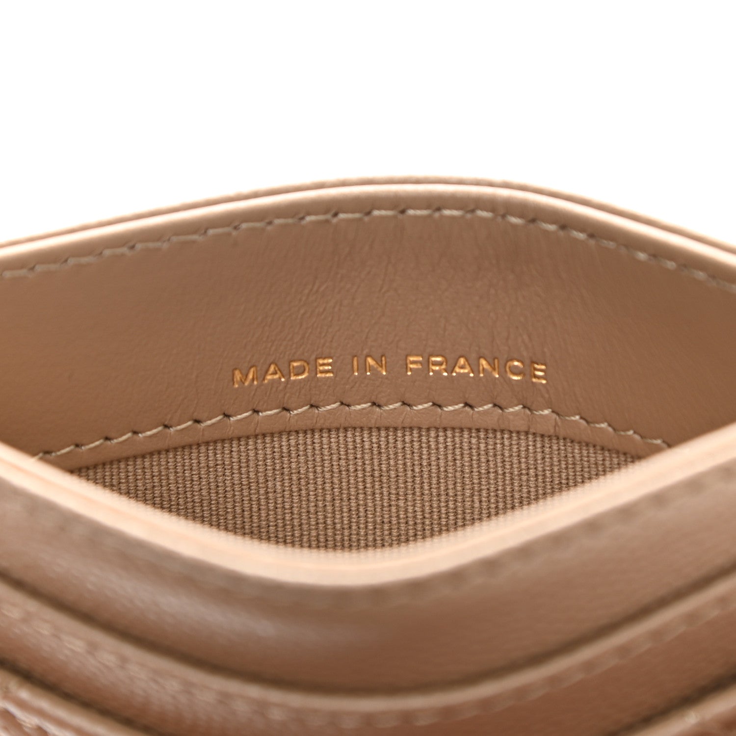 Chanel Caviar Quilted Card Holder Dark Beige 7 of 9