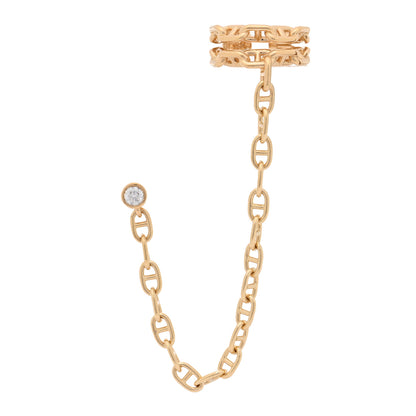 Hermes 18K Yellow Gold Chaine D'Ancre Calypso Right Single Climber Earring 1 of 5