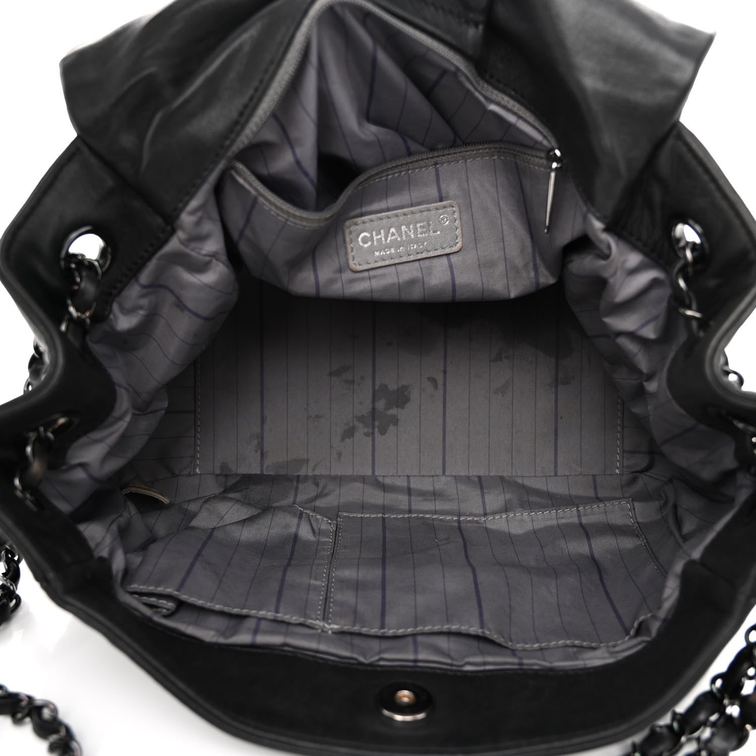 Chanel Lambskin Studded Accordion CC Flap Black 5 of 18