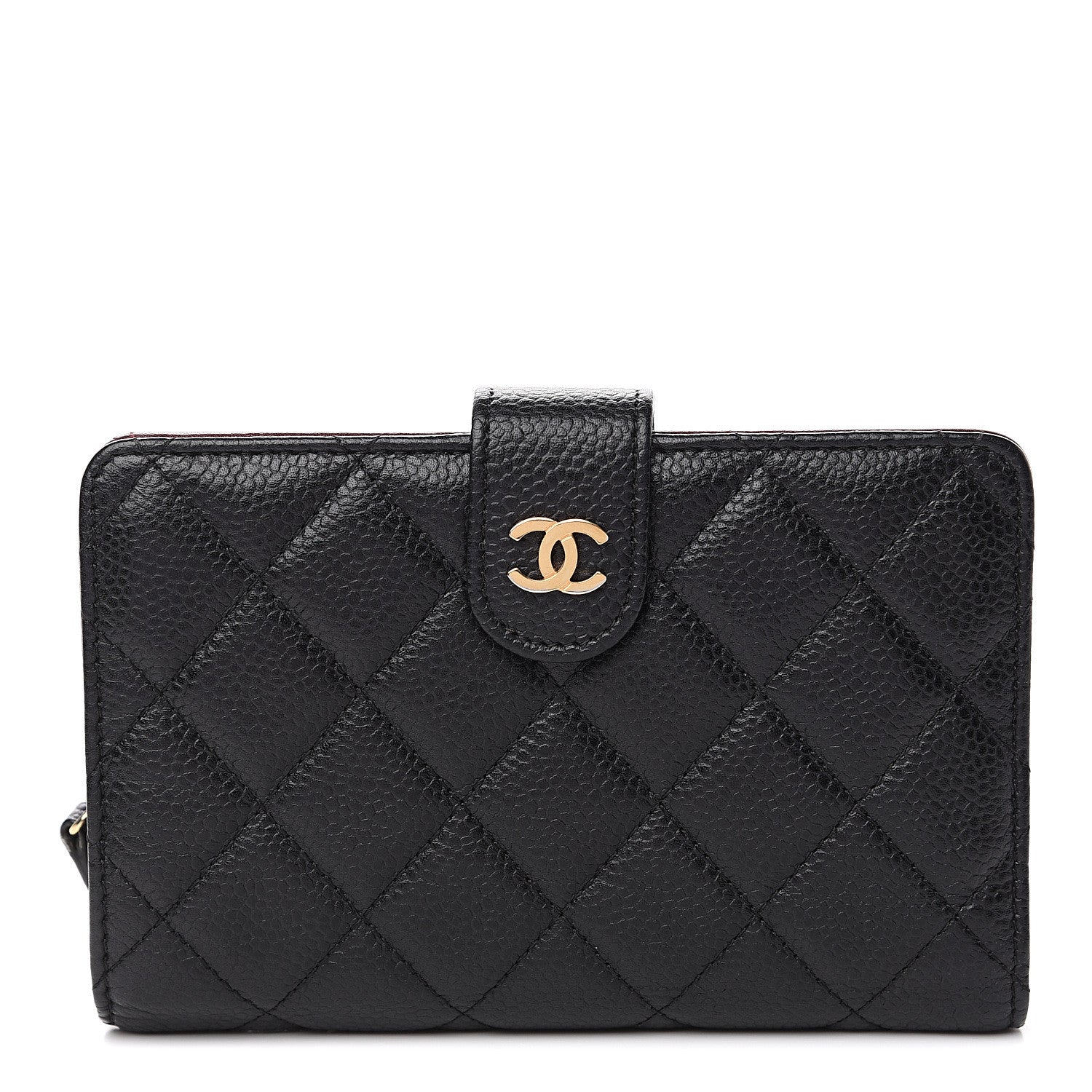 Chanel Caviar Quilted Zipped Pocket Wallet Black 1 of 13