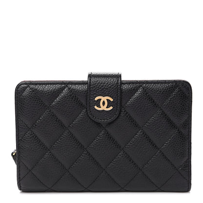 Chanel Caviar Quilted Zipped Pocket Wallet Black 1 of 13