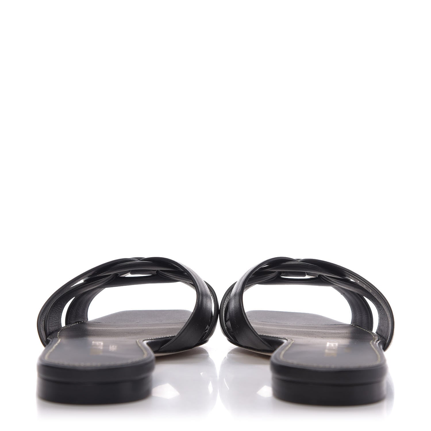 Saint Laurent Calfskin Nu Pied 05 Slide Sandals 35.5 Black 4 of 12