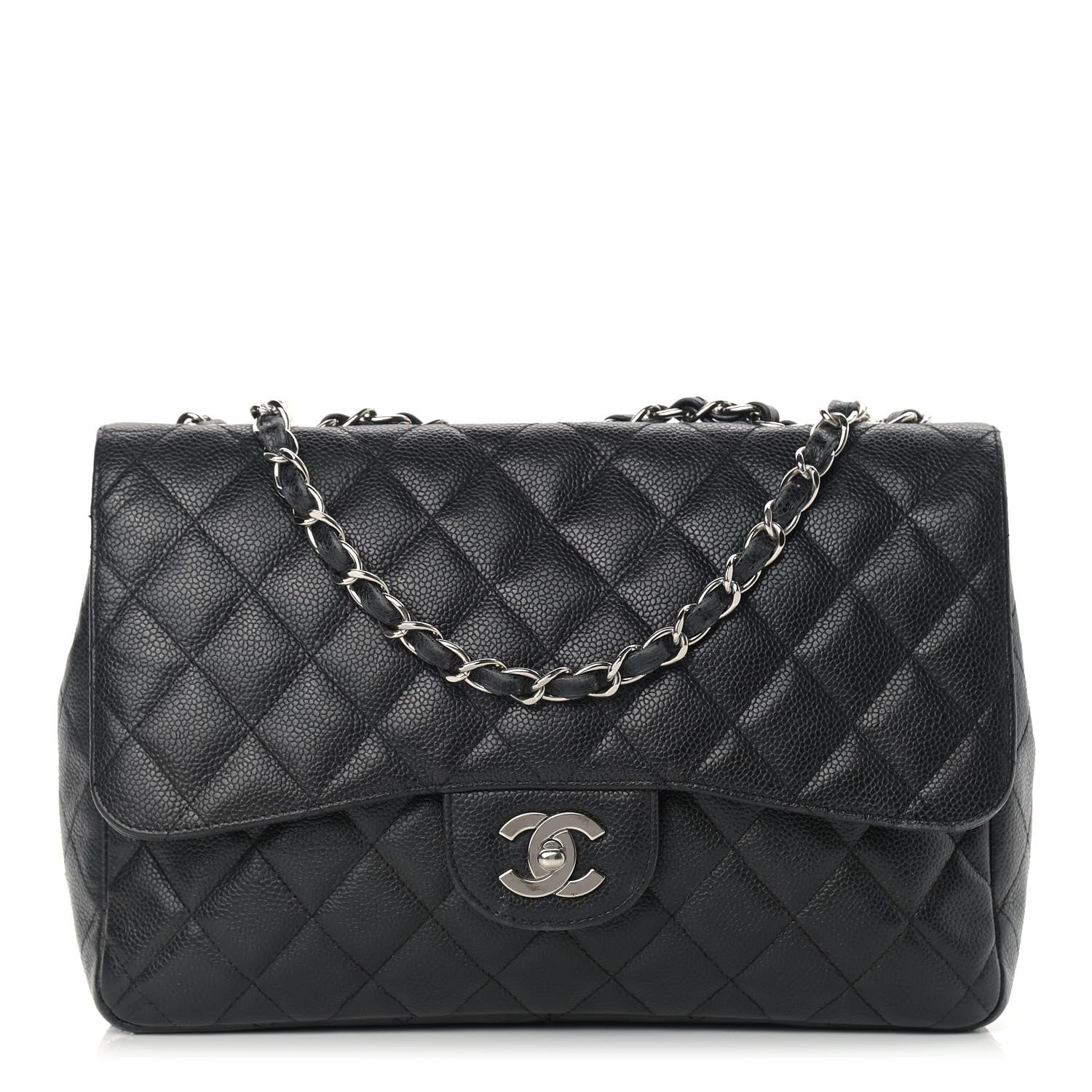 Chanel Caviar Quilted Jumbo Single Flap Black 1 of 16