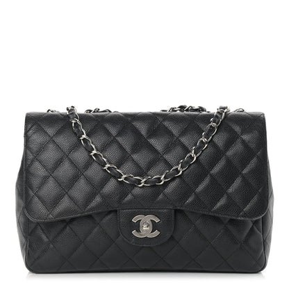 Chanel Caviar Quilted Jumbo Single Flap Black 1 of 16