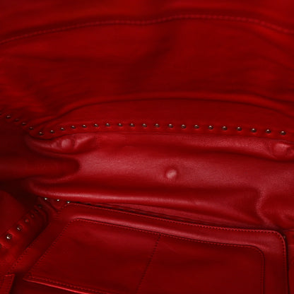 Valentino Garavani Vitello Monochrome Small Rockstud All Over Tote Rosso Valentino 5 of 9