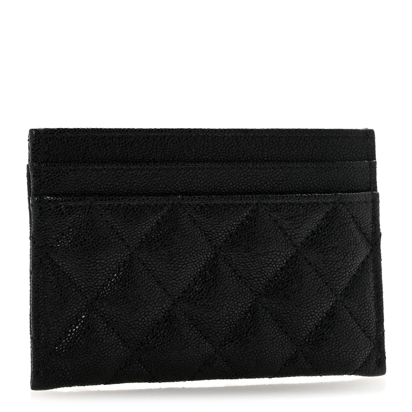 Caviar Quilted Boy Card Holder Black