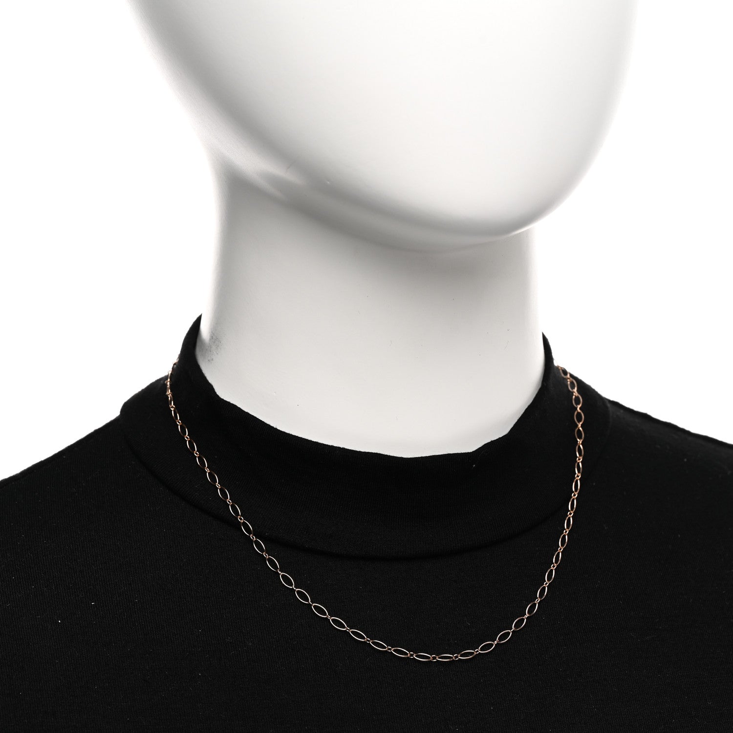 Tiffany 18K Rose Gold Oval Link Chain 16" 2 of 5