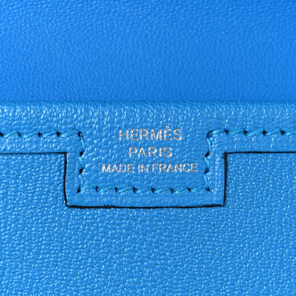 Hermes Chevre Chandra Jige Elan 29 Clutch Bleu Zanzibar 5 of 6