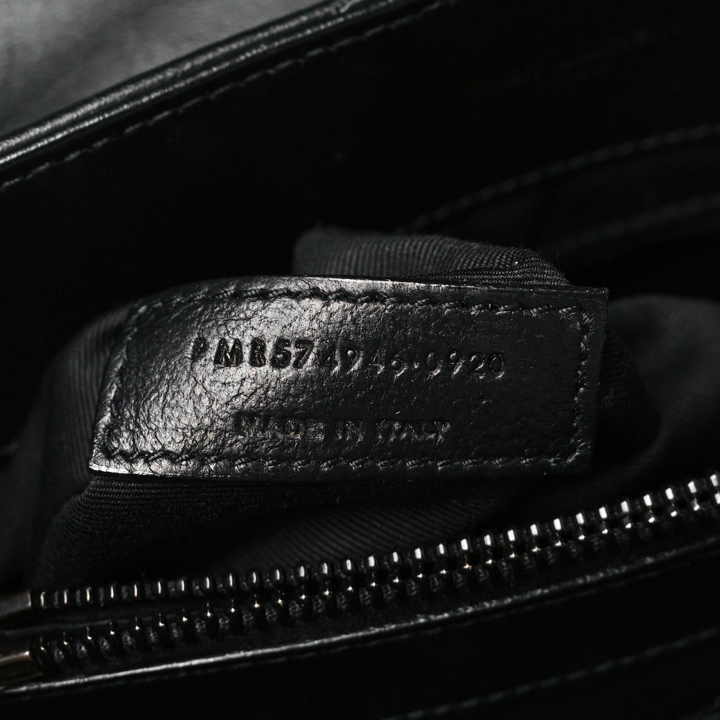 Calfskin Y Quilted Monogram Monochrome Medium Loulou Chain Satchel Black