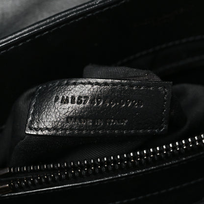 Saint Laurent Calfskin Y Quilted Monogram Monochrome Medium Loulou Chain Satchel Black 7 of 10