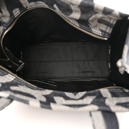 Marc Jacobs Denim Jacquard Medium The Monogram Tote Bag Denim Blue 5 of 12