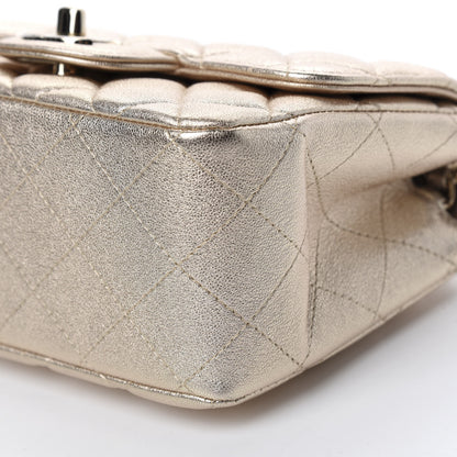 Chanel Metallic Lambskin Quilted Mini Square Flap Gold 7 of 10