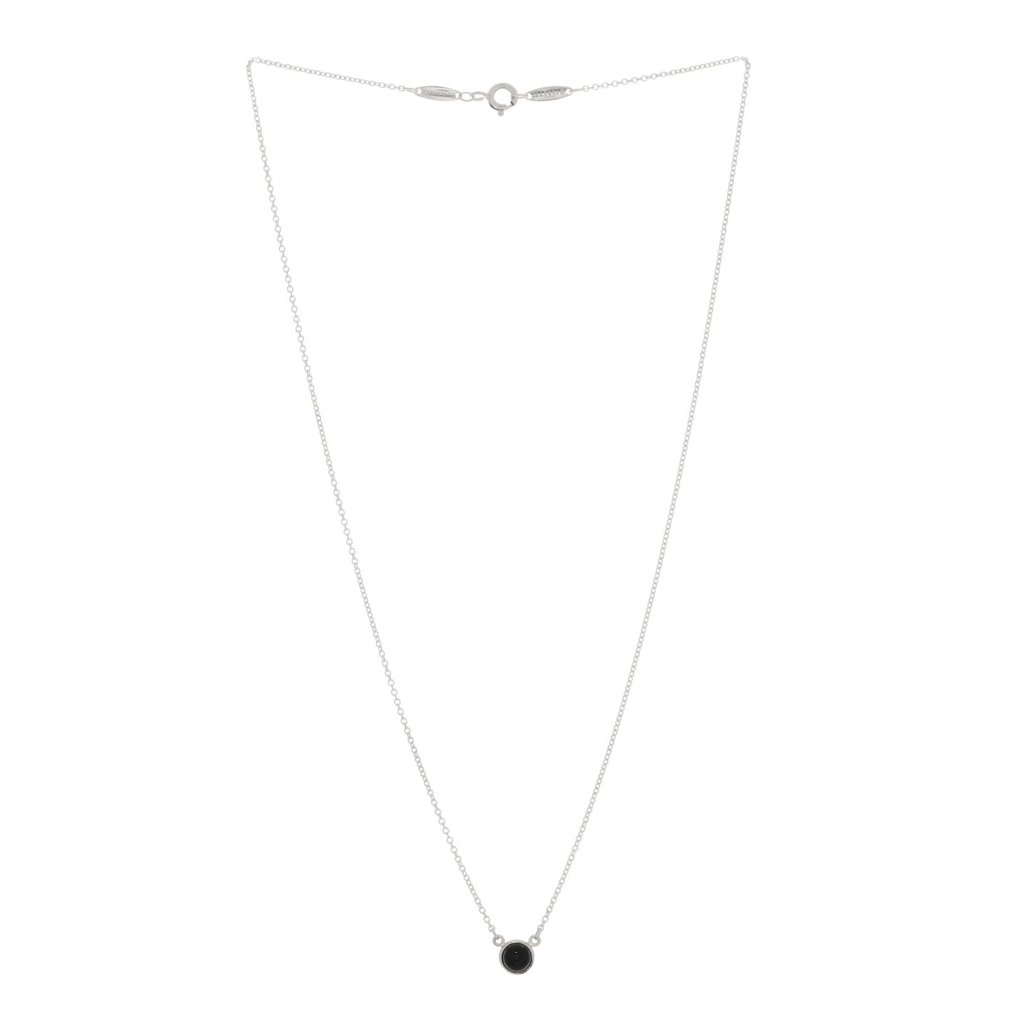Sterling Silver Black Jade Elsa Peretti Color By The Yard Necklace
