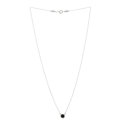Tiffany Sterling Silver Black Jade Elsa Peretti Color By The Yard Necklace 3 of 4