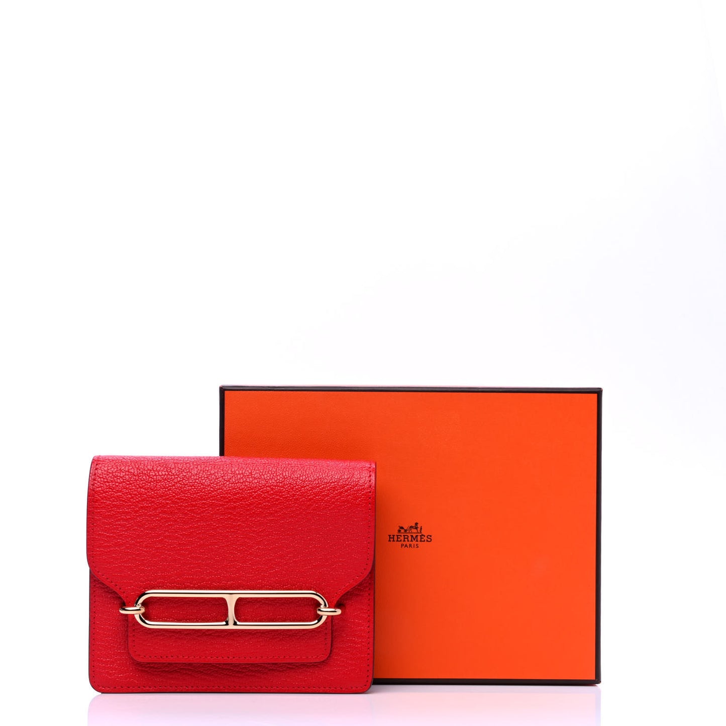 Chevre Mysore Roulis Slim Wallet Rouge De Coeur