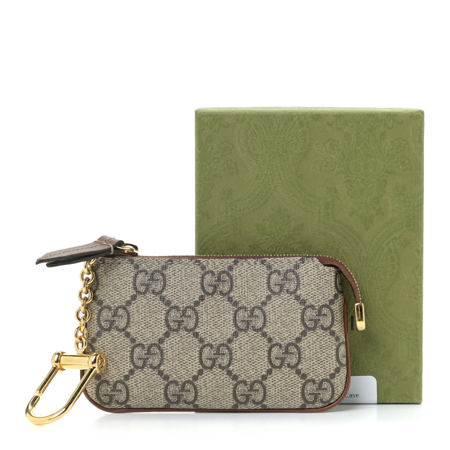 Gucci GG Supreme Monogram Key Case Beige Ebony Cuir 11 of 11