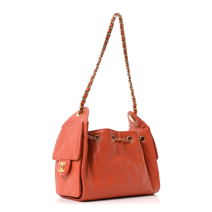 Chanel Caviar Quilted Mini Chanel 25 Handbag Dark Orange 3 of 10