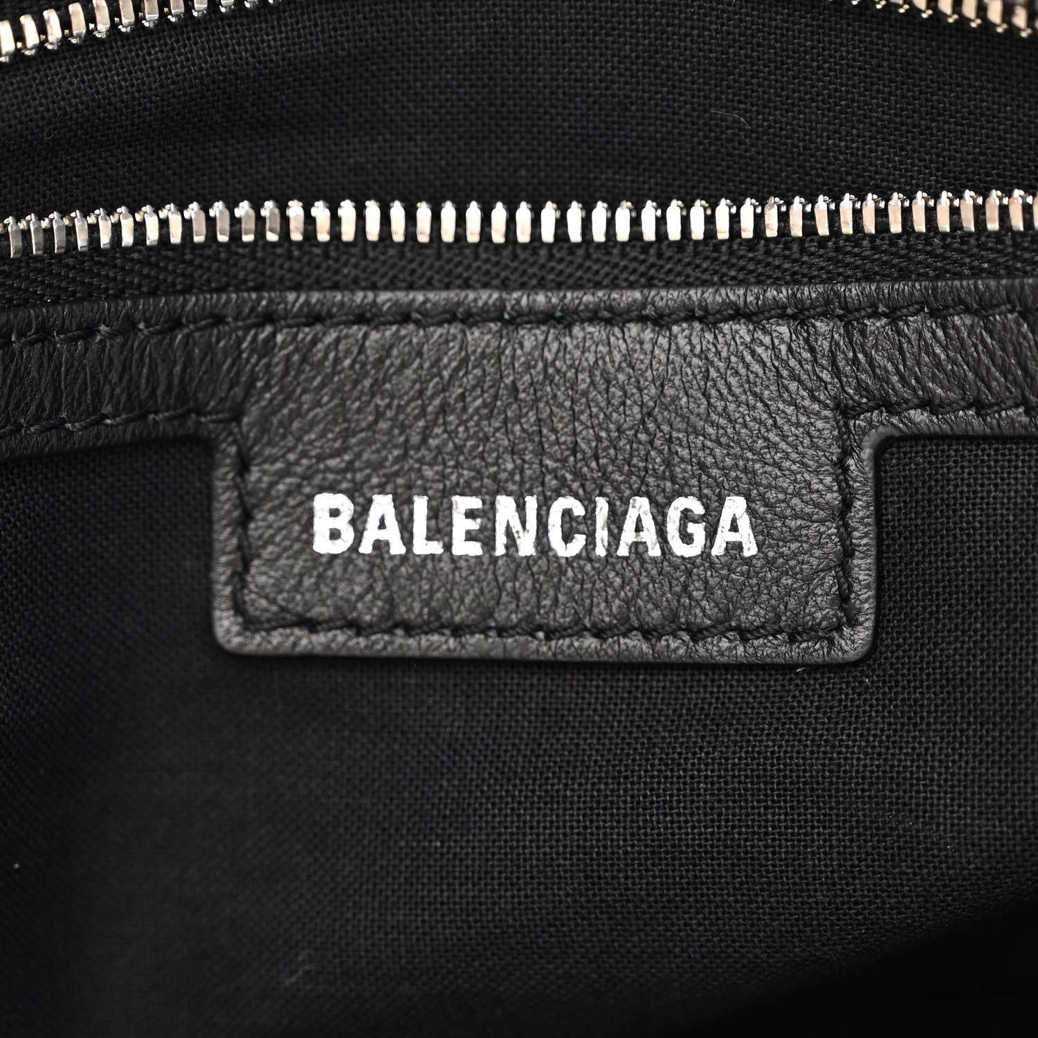 Balenciaga Washed Frayed Denim Crystal Neo Cagole City Handbag Blue 7 of 13