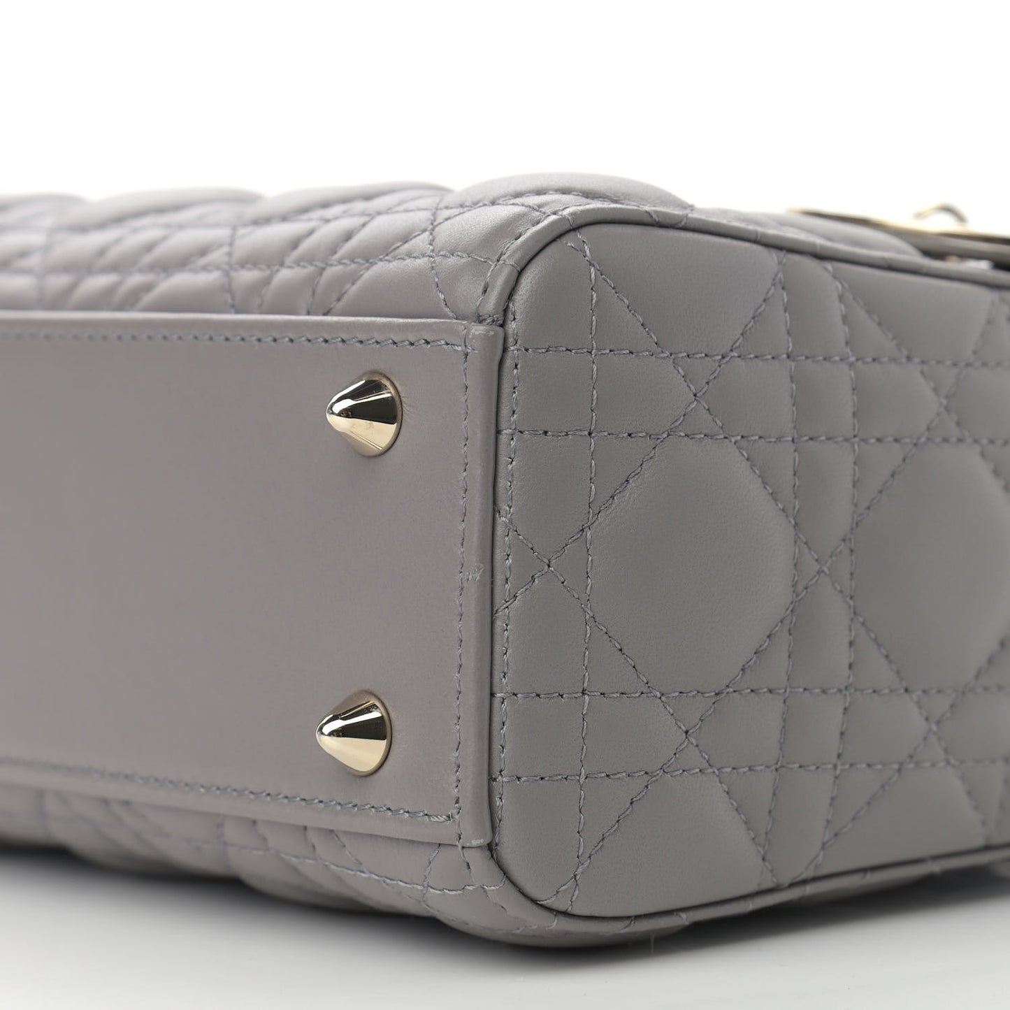 Lambskin Cannage Small My ABCDior Lady Dior Grey