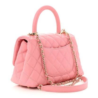 Chanel Caviar Quilted Mini Coco Handle Flap Light Pink 3 of 10