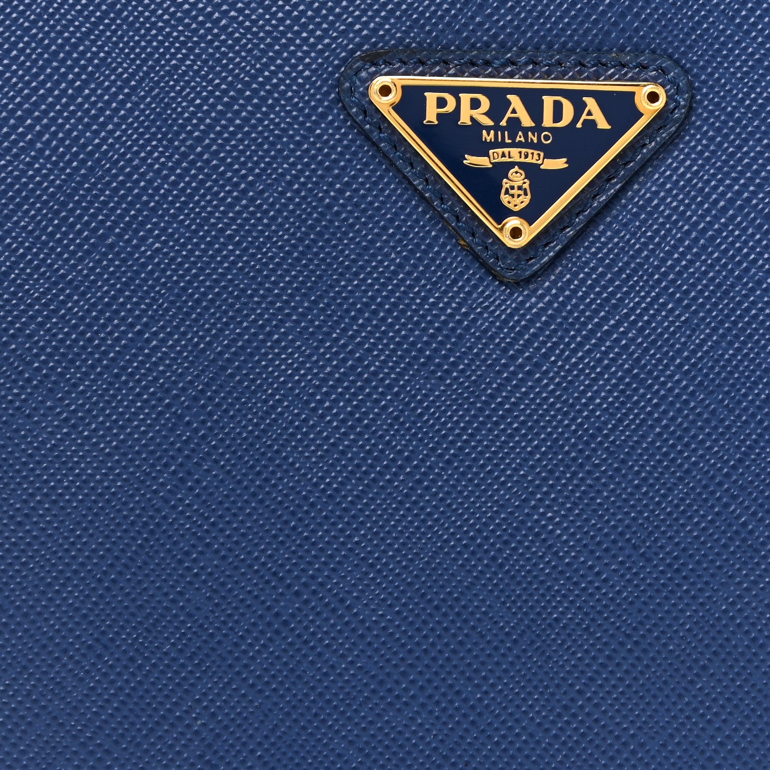Prada Saffiano Metal Zip Around Wallet Bleuette 8 of 11