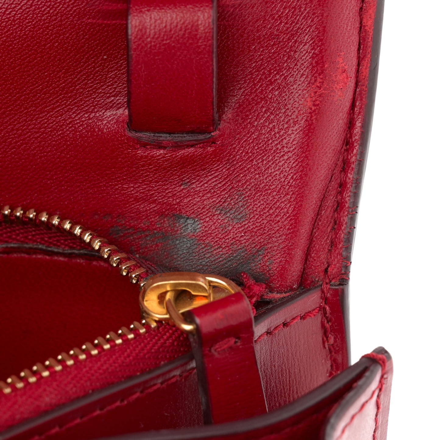 Box Calfskin Medium Classic Box Flap Bag Red