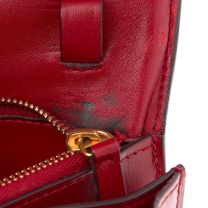 Celine Box Calfskin Medium Classic Box Flap Bag Red 11 of 15