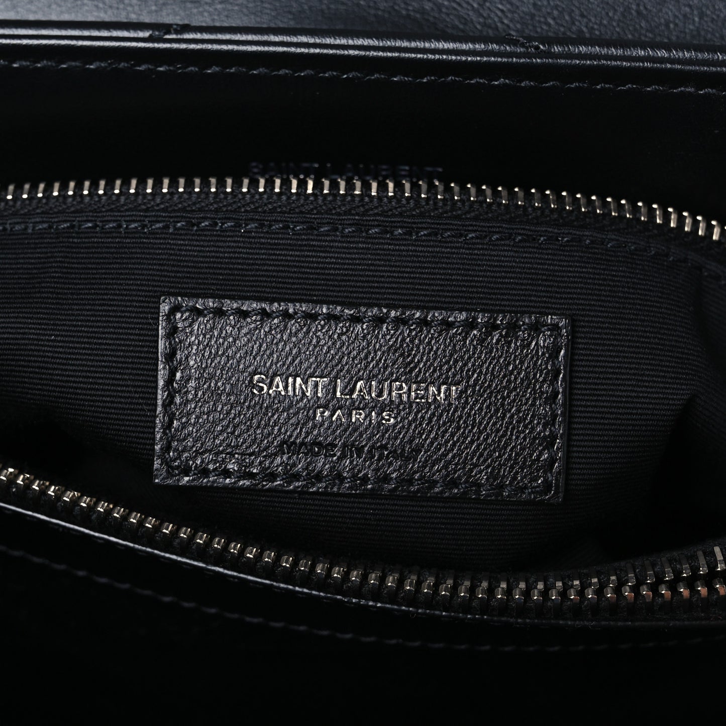 Calfskin Y Quilted Monogram Medium Loulou Chain Satchel Black