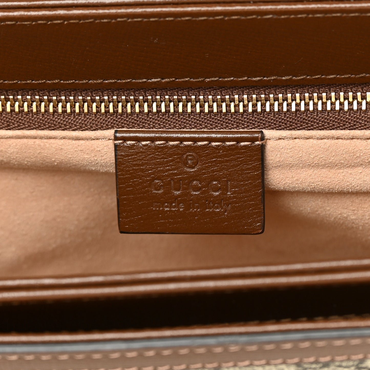 GG Supreme Monogram Horsebit 1955 Shoulder Bag Beige Brown Sugar