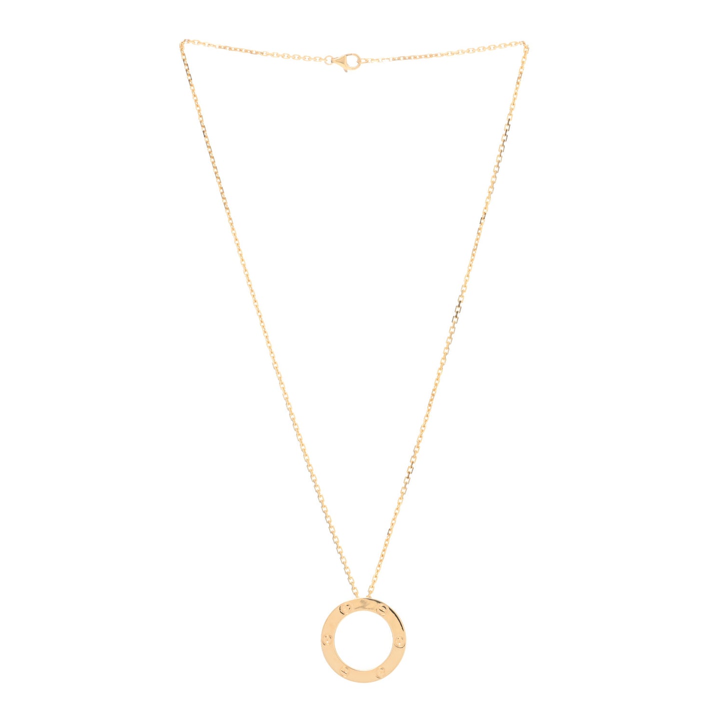 18K Yellow Gold LOVE Pendant Necklace