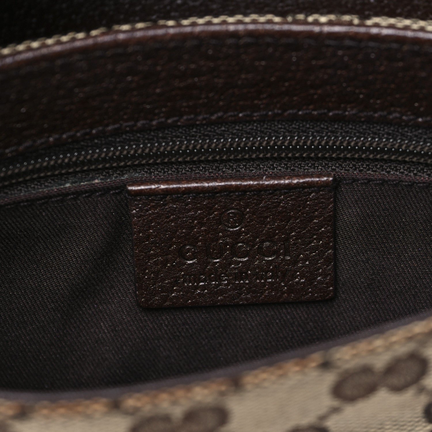 Gucci GG Monogram Buckle Belt Bag Dark Brown 6 of 9