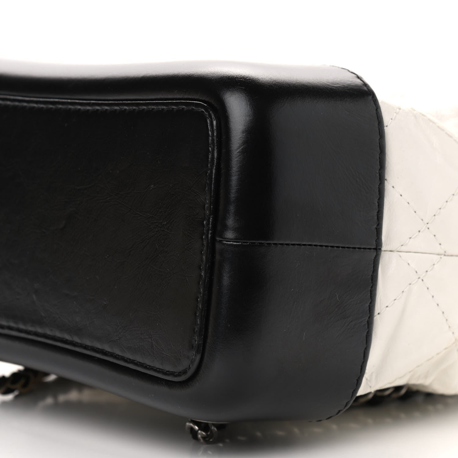 Chanel Aged Calfskin Quilted Small Gabrielle Backpack Black White 10 of 10
