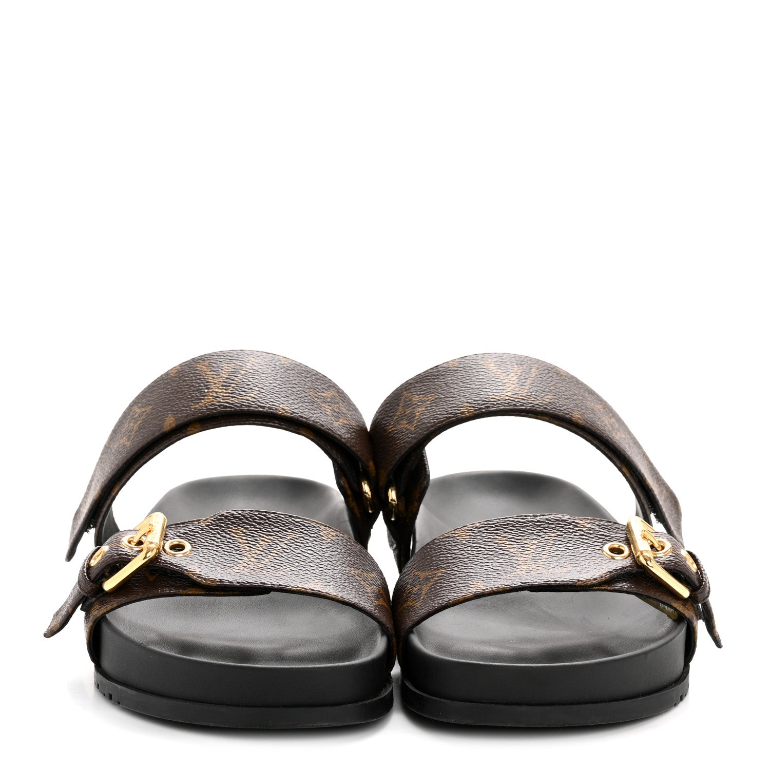 Louis Vuitton Monogram Bom Dia Mule Sandals 39 Black 3 of 10
