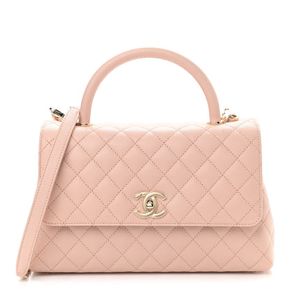 Chanel Caviar Quilted Small Coco Handle Flap Light Pink 1 of 10