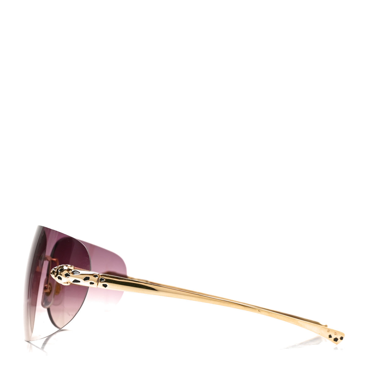 Cartier Metal Rimless Panthere De Cartier Sunglasses CT0266S Gold 3 of 7