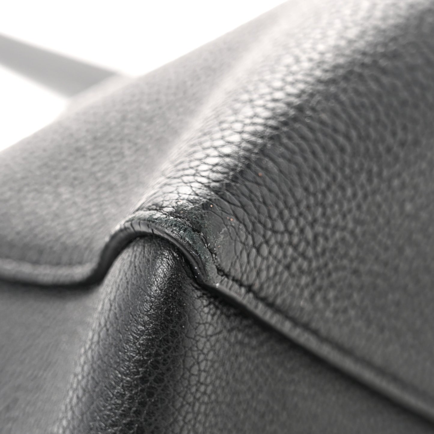 Soft Grained Calfskin Small Belt Cabas Phantom Black