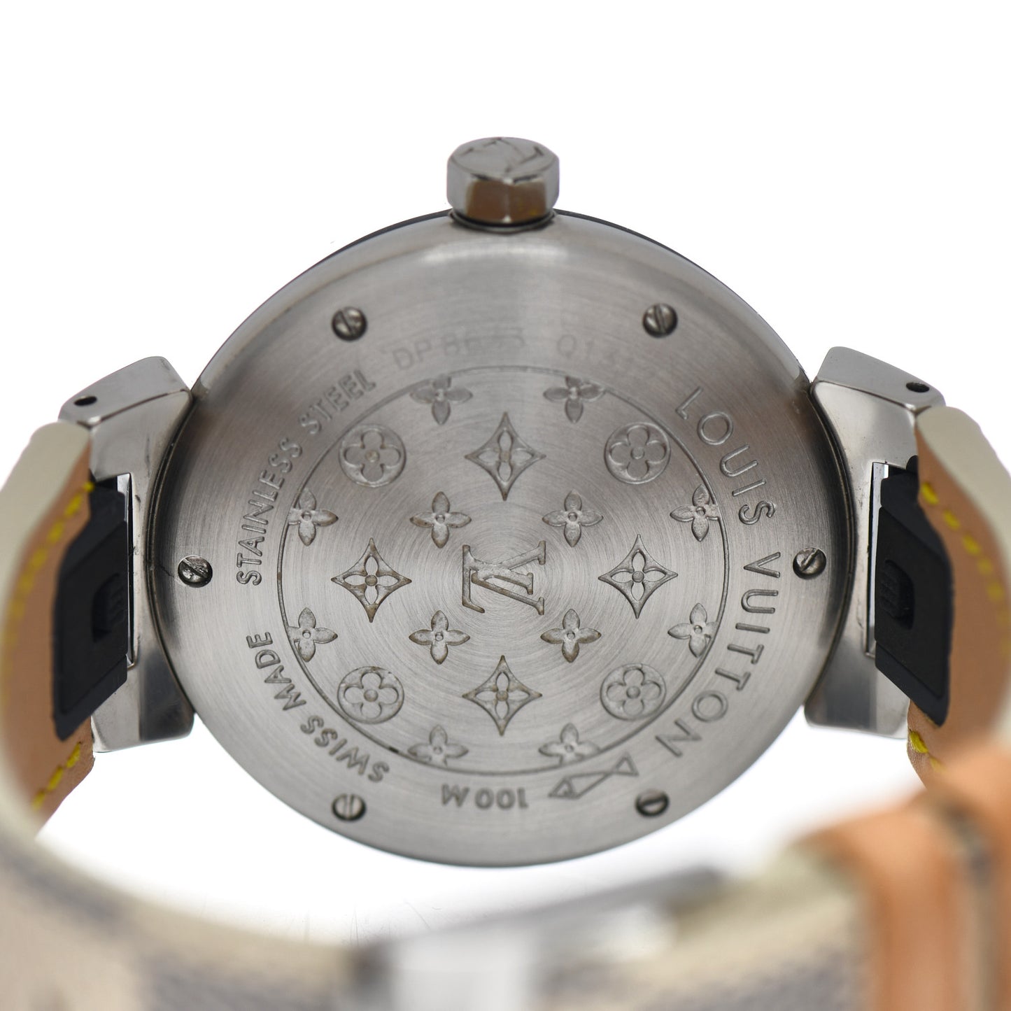 Stainless Steel Damier Azur 31mm Tambour Quartz Watch