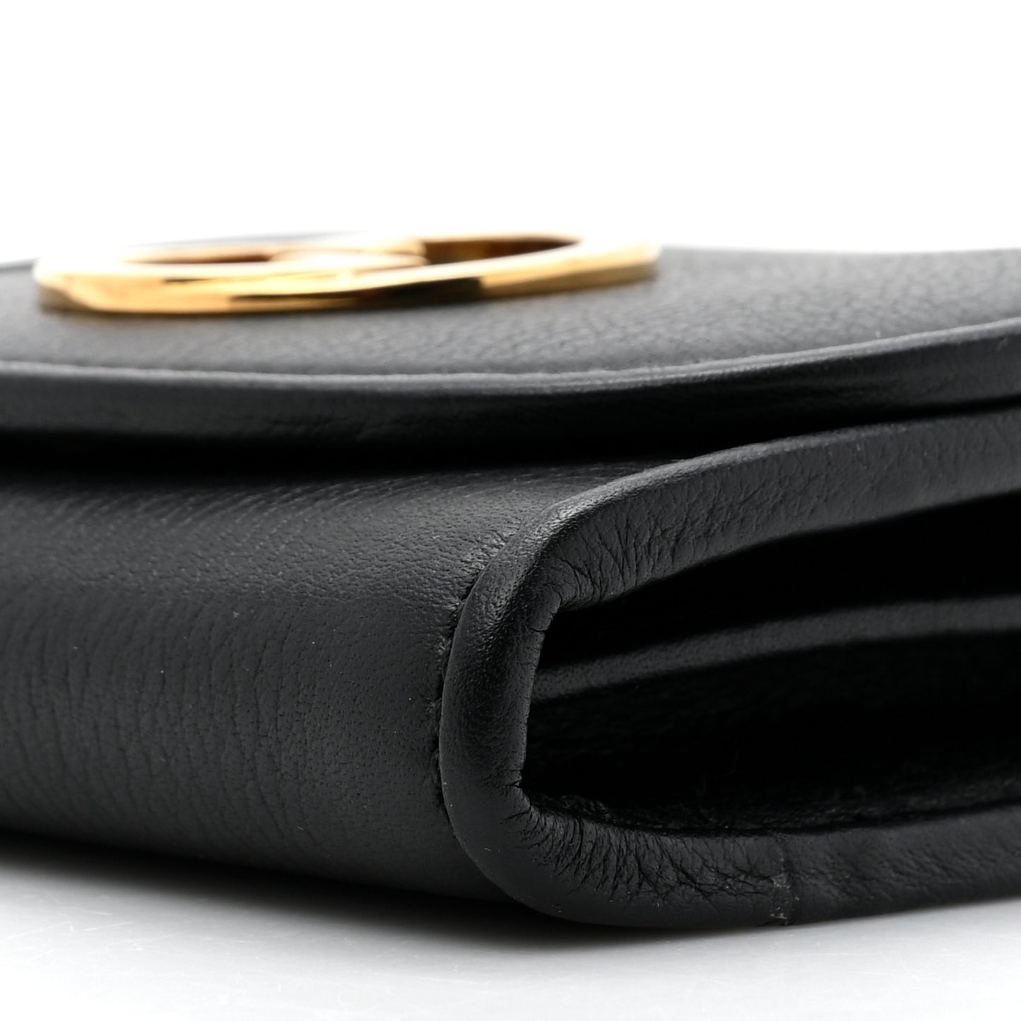 Roxy Calfskin Medium Blondie Chain Wallet Black