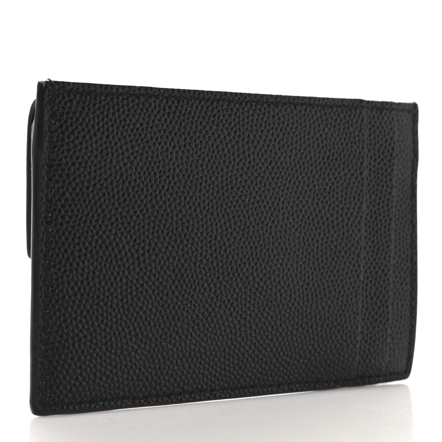 Saint Laurent Grain De Poudre Uptown Monogram Card Case Black 3 of 8