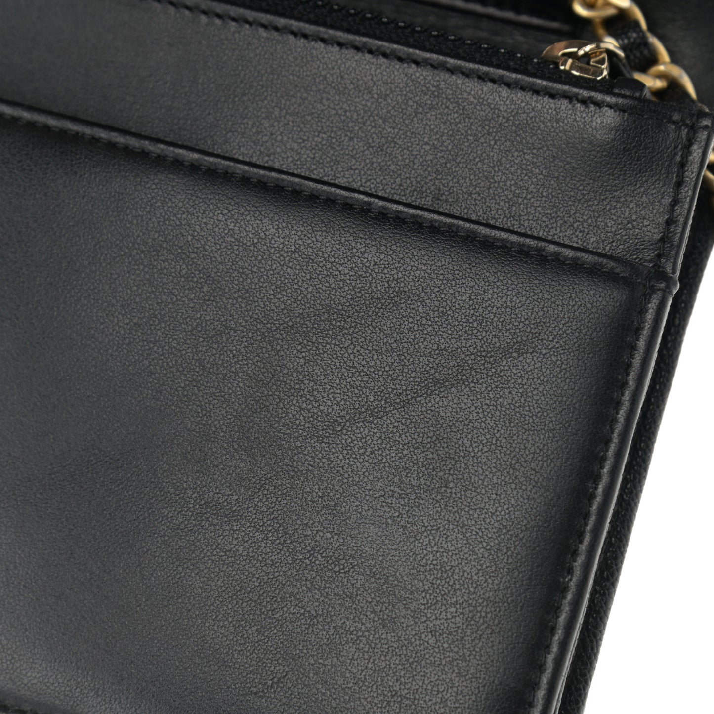 Caviar Quilted Boy Wallet On Chain WOC Black