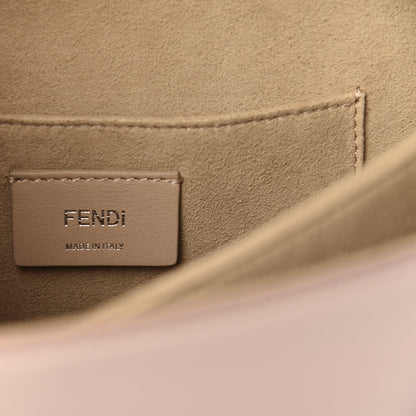 Fendi Vitello Liberty Pearl Bi-Color Flowers and Bow Scalloped Studded Kan I Shoulder Bag Black Soap 7 of 12