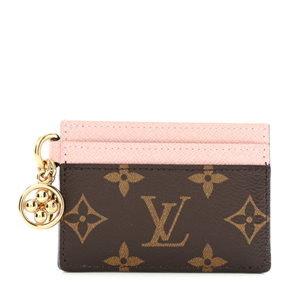 Louis Vuitton Monogram LV Charms Card Holder Rose Ballerine 1 of 7