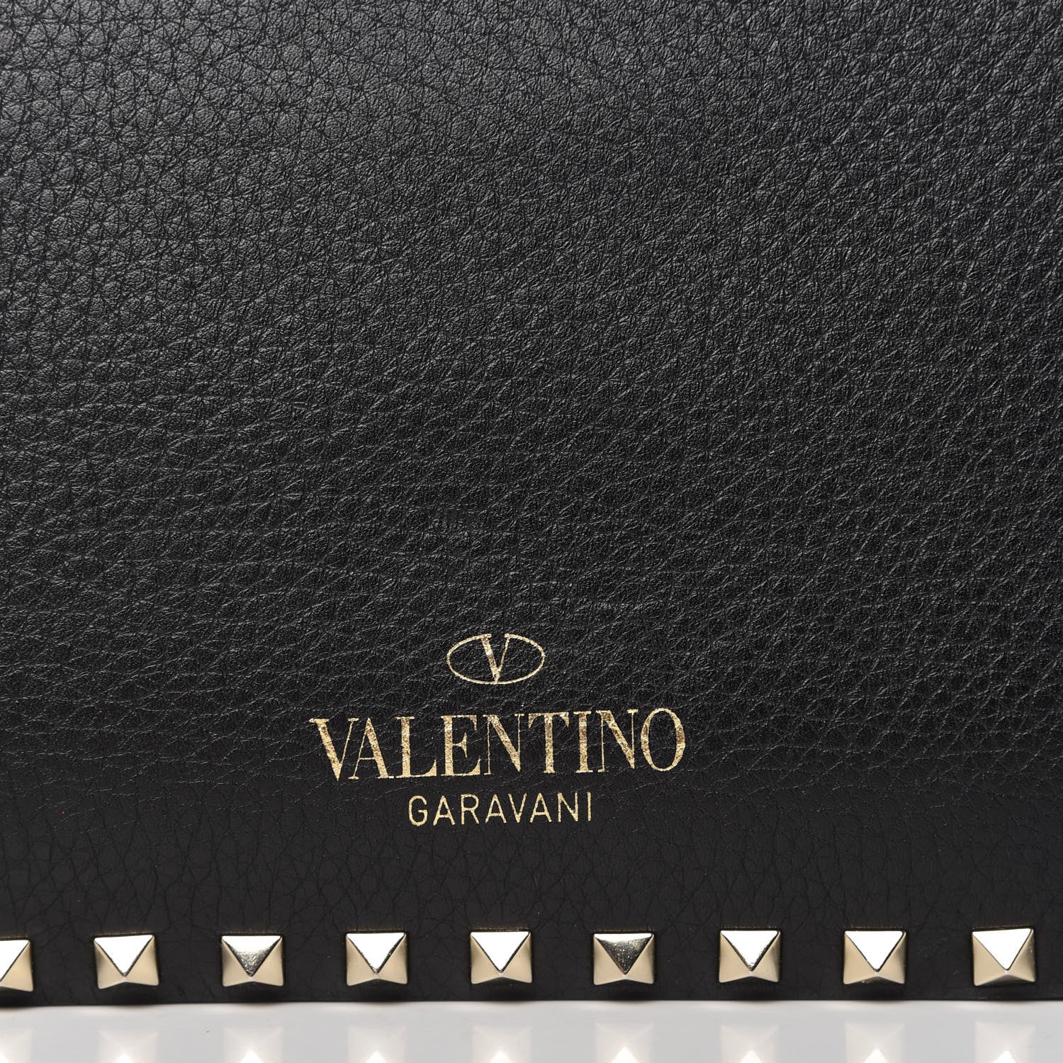 Valentino Garavani Pebbled Calfskin Rockstud Flap Saddle Bag Black 9 of 10